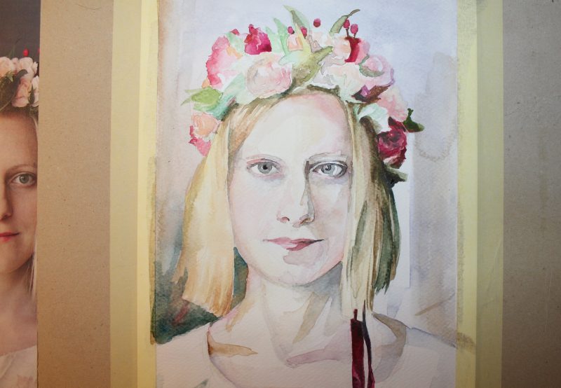 akwarelowy portret